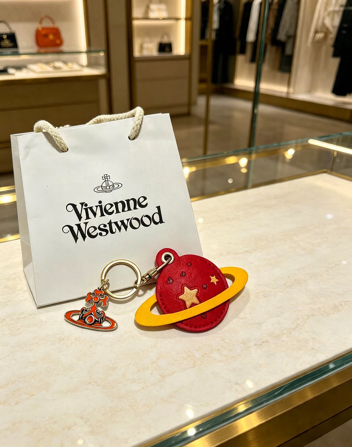 Vivienne Westwood Saturn Keychain